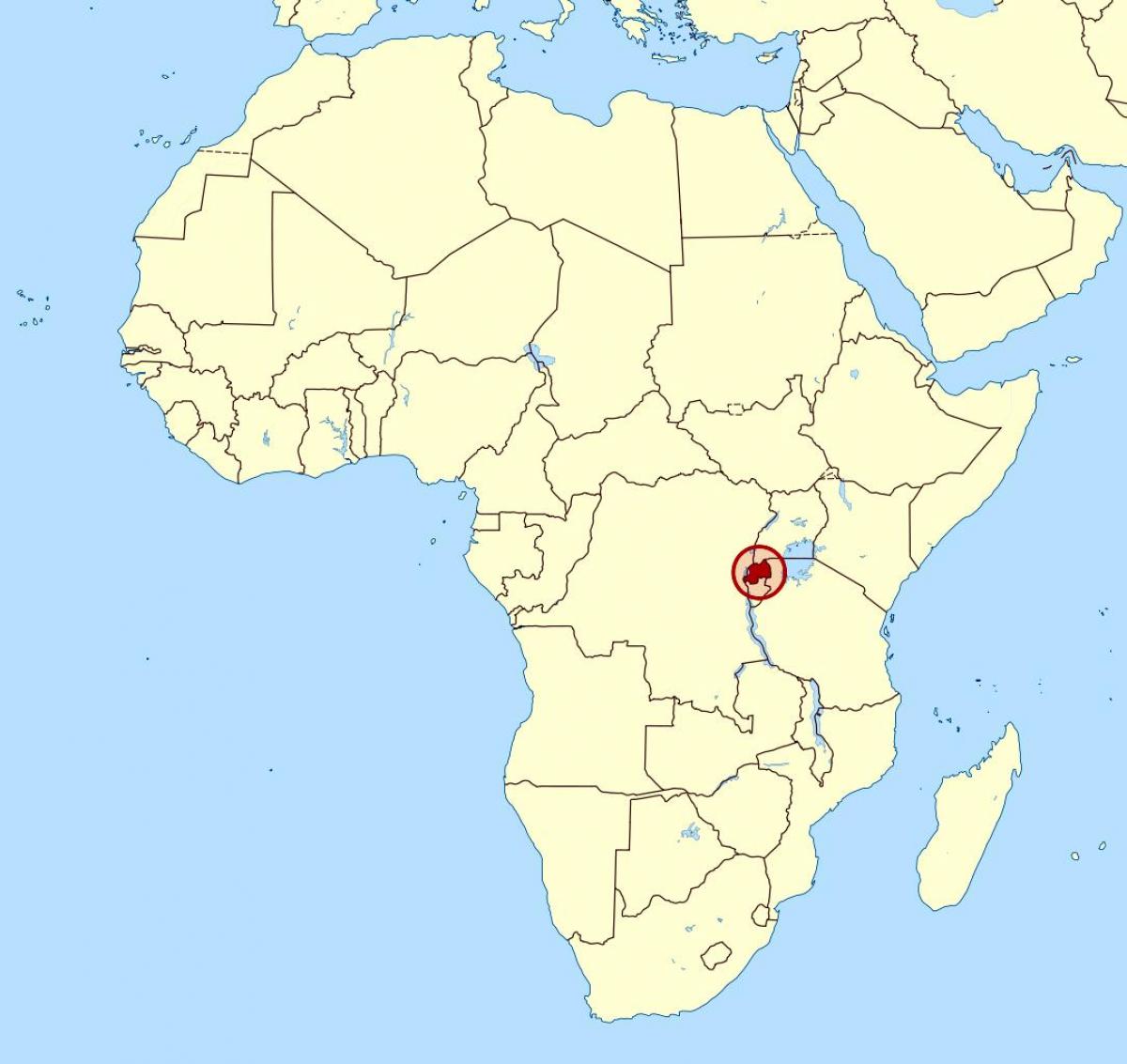 mapa ng Rwanda africa