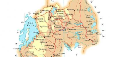 Mapa ng Rwanda kalsada