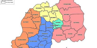 Mapa ng Rwanda mapa ng mga lalawigan
