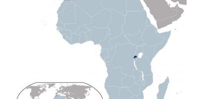 Mapa ng Rwanda sa mundo